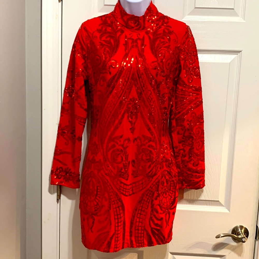 Red party/club red dress.